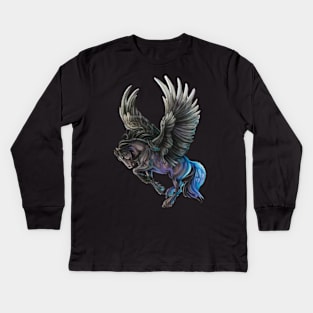 Mistery Pegasus Dream Kids Long Sleeve T-Shirt